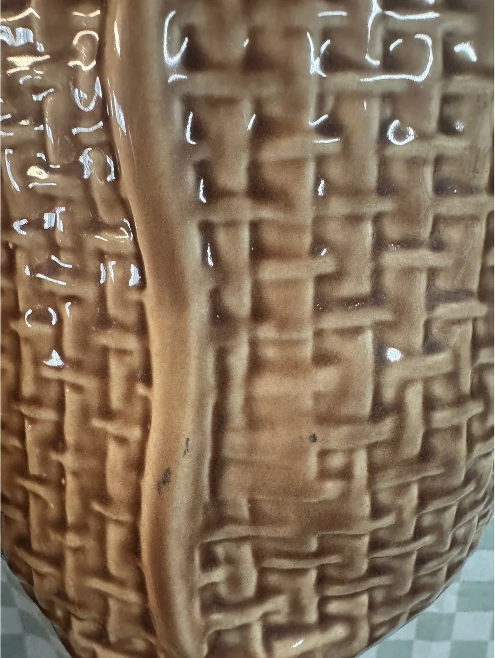 Vintage McCoy Pottery USA 150 Burlap Sack Cookies Jar
